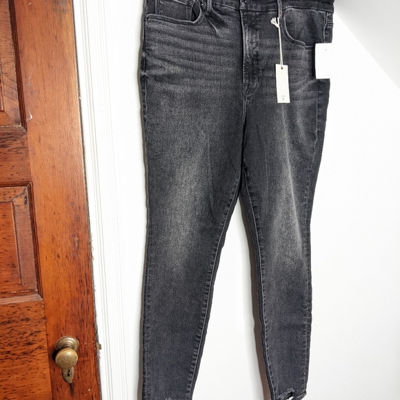 GOOD AMERICAN Good Legs High-Rise Shadow Stretch Skinny Jeans NEW Size 16 - Picture 7 of 8
